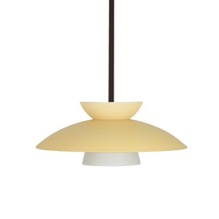 Besa Lighting Trilo 15 Stem Pendant, Champagne, Bronze Finish, 1x9W LED 1TT-451397-LED-BR